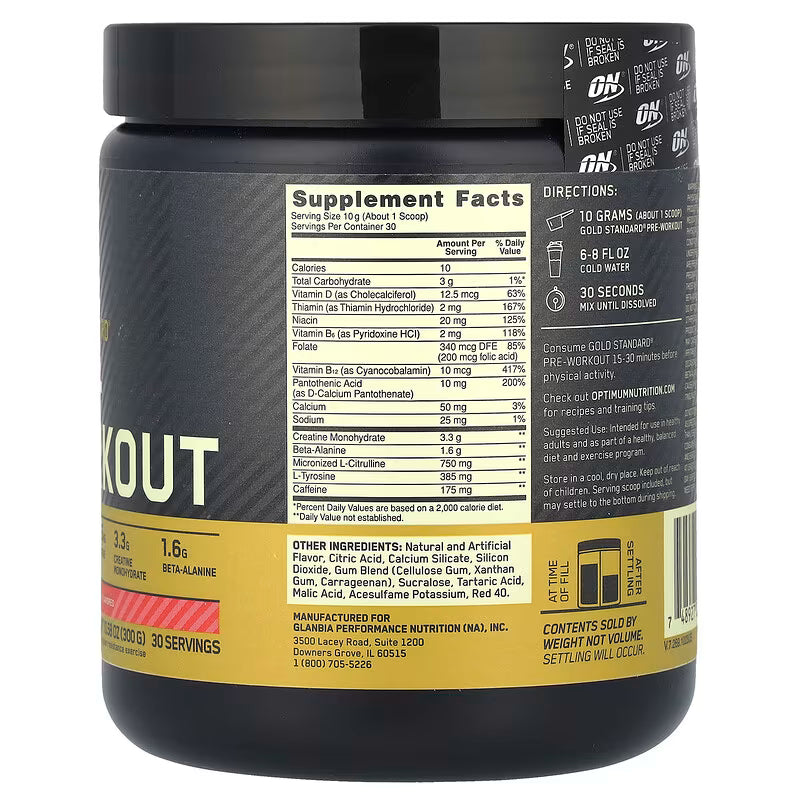 Gold Standard Pre-Workout – Fruit Punch